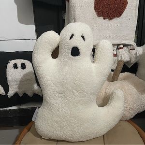 Faux Sherpa Ghost Pillow Pottery Barn Match NWT Halloween viral decor